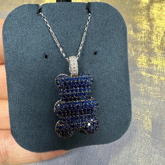APM Monaco Baba Yummy Bear Blue Necklace - Picture 2 of 5